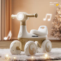 Xe chòi chân cân bằng 4 bánh 1002 cho bé tập đi an toàn, chất lượng cao, có nhạc và đèn